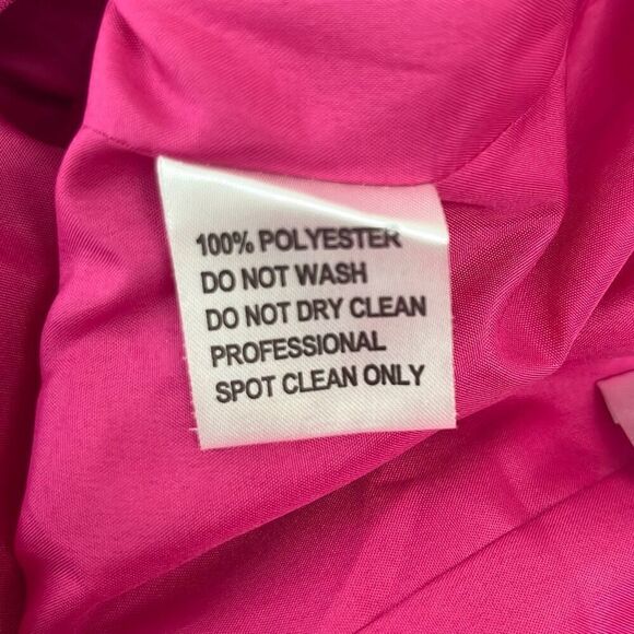 JJs House Hot Pink Formal Ballgown Dress Hi Low Beaded Cap Sleeves Barbie Prom - Picture 10 of 14